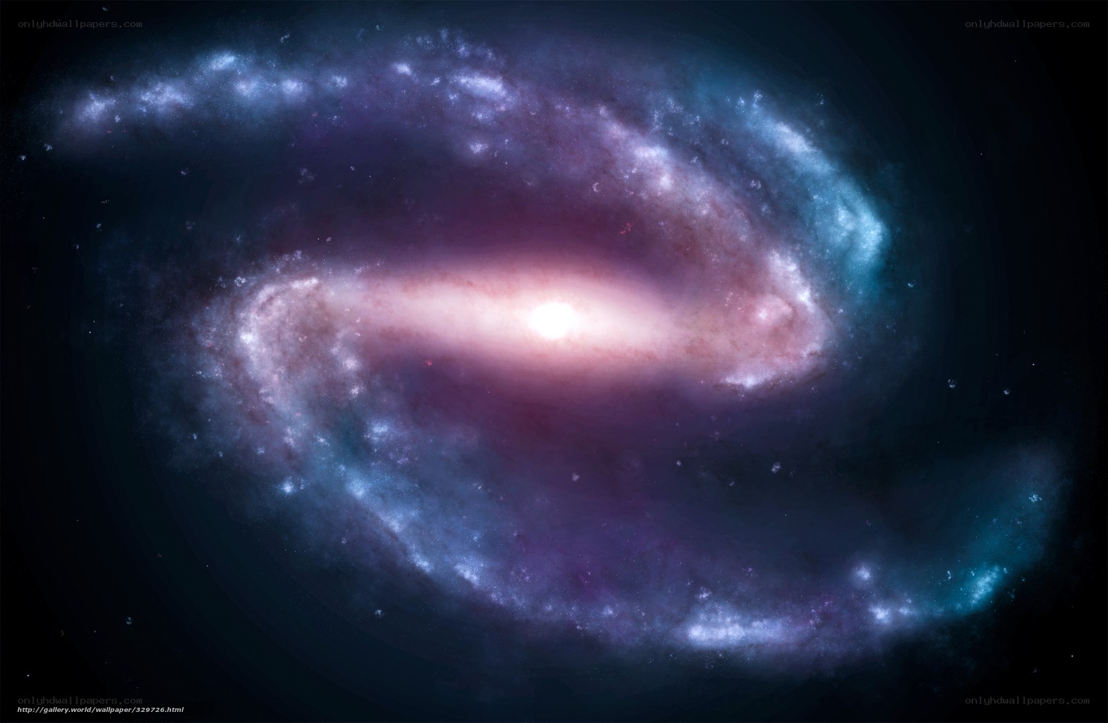 Spiral galaxy in deep space