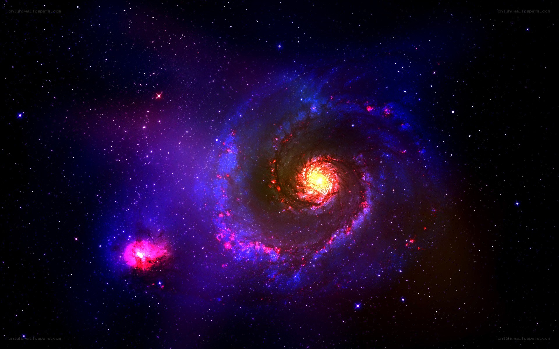 Spiral galaxy in deep space