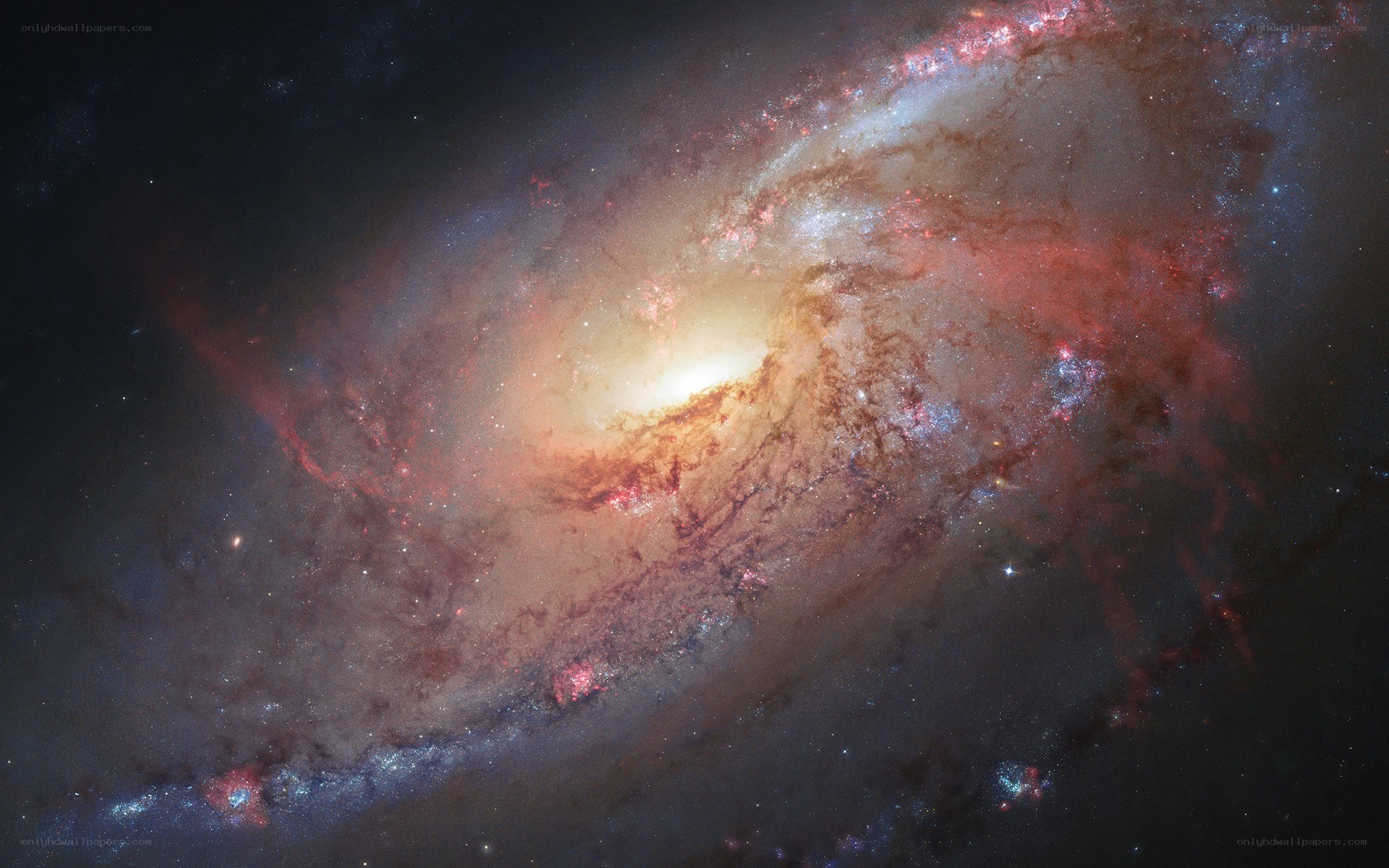 Spiral galaxy in deep space
