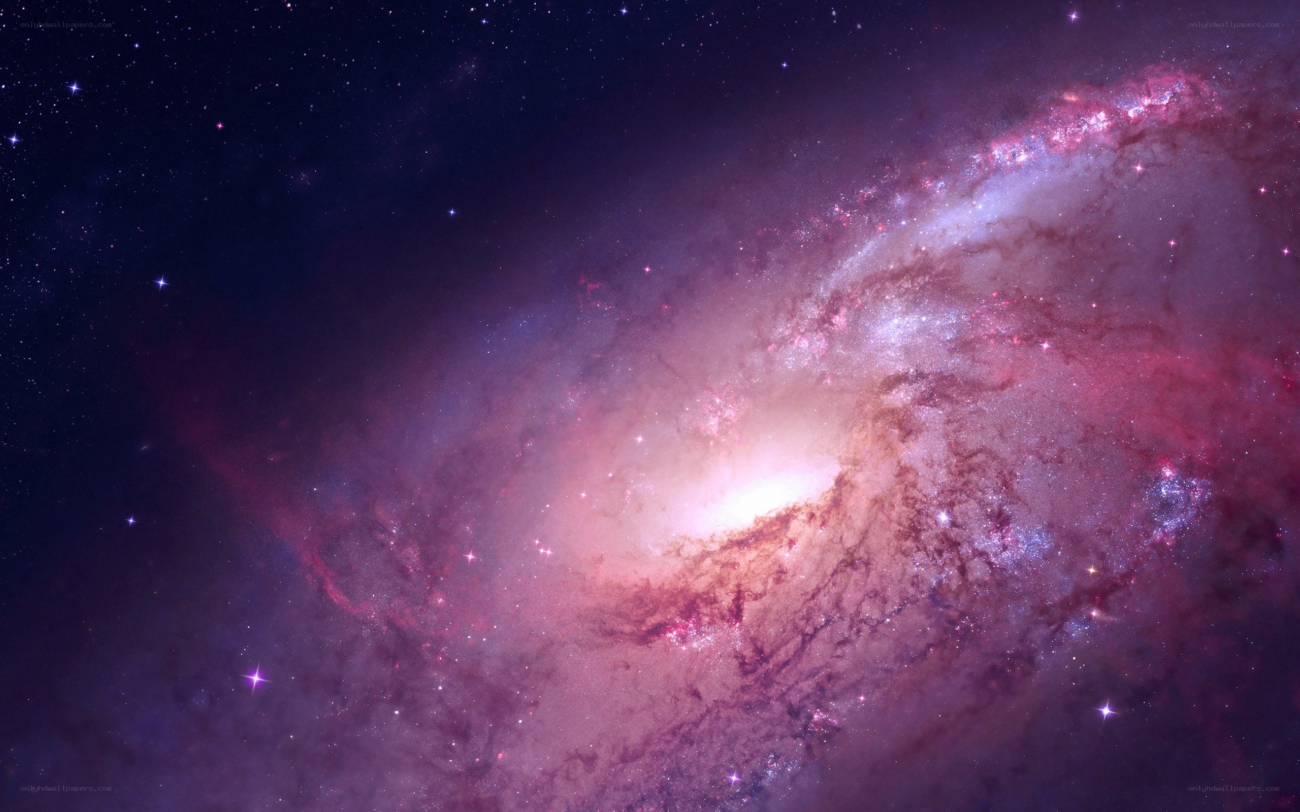 Spiral galaxy in deep space