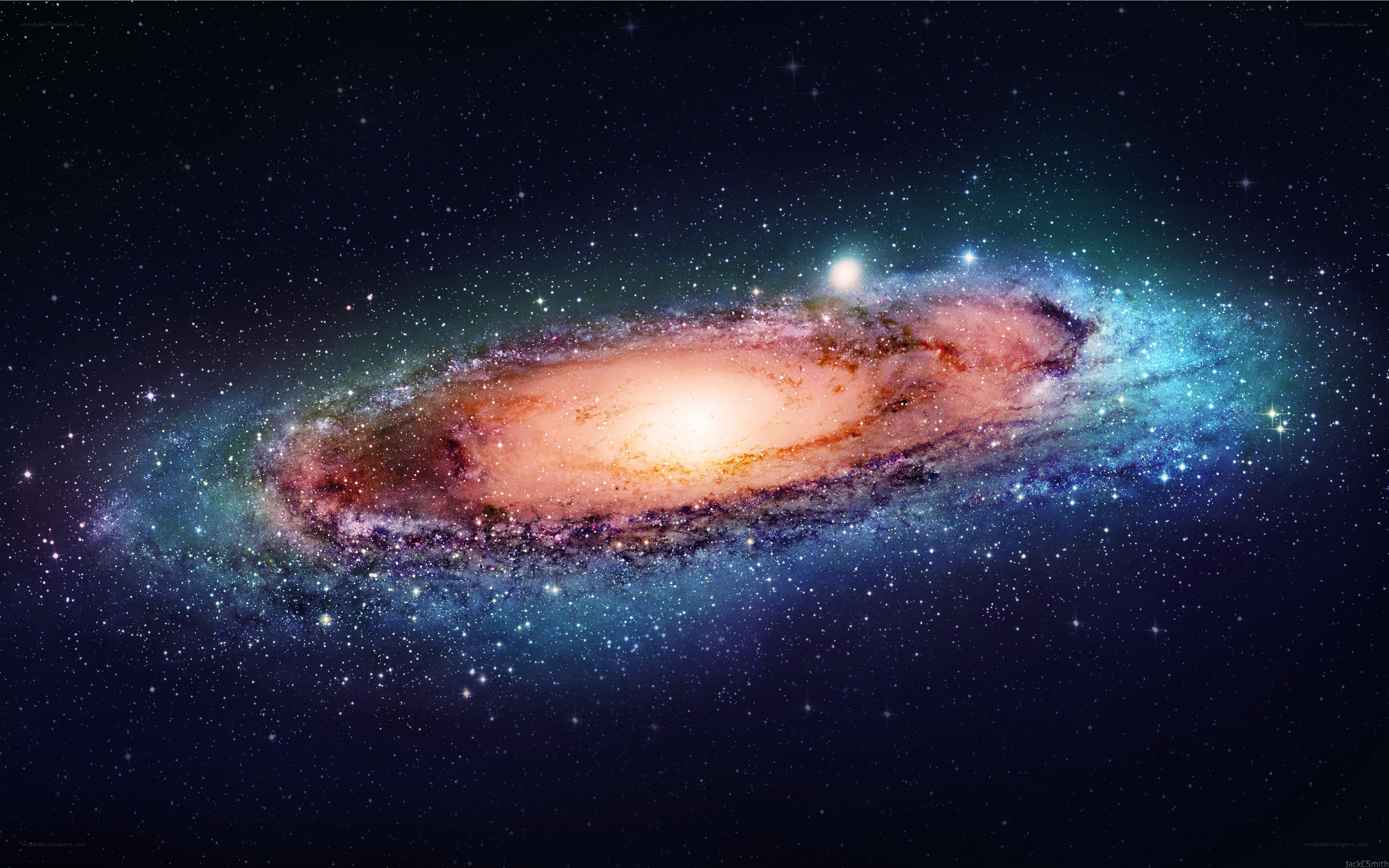 Spiral galaxy in deep space