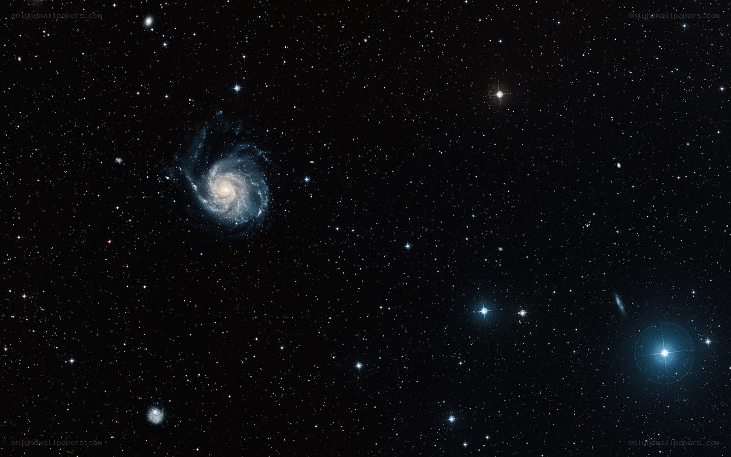 spiral galaxy in deep space