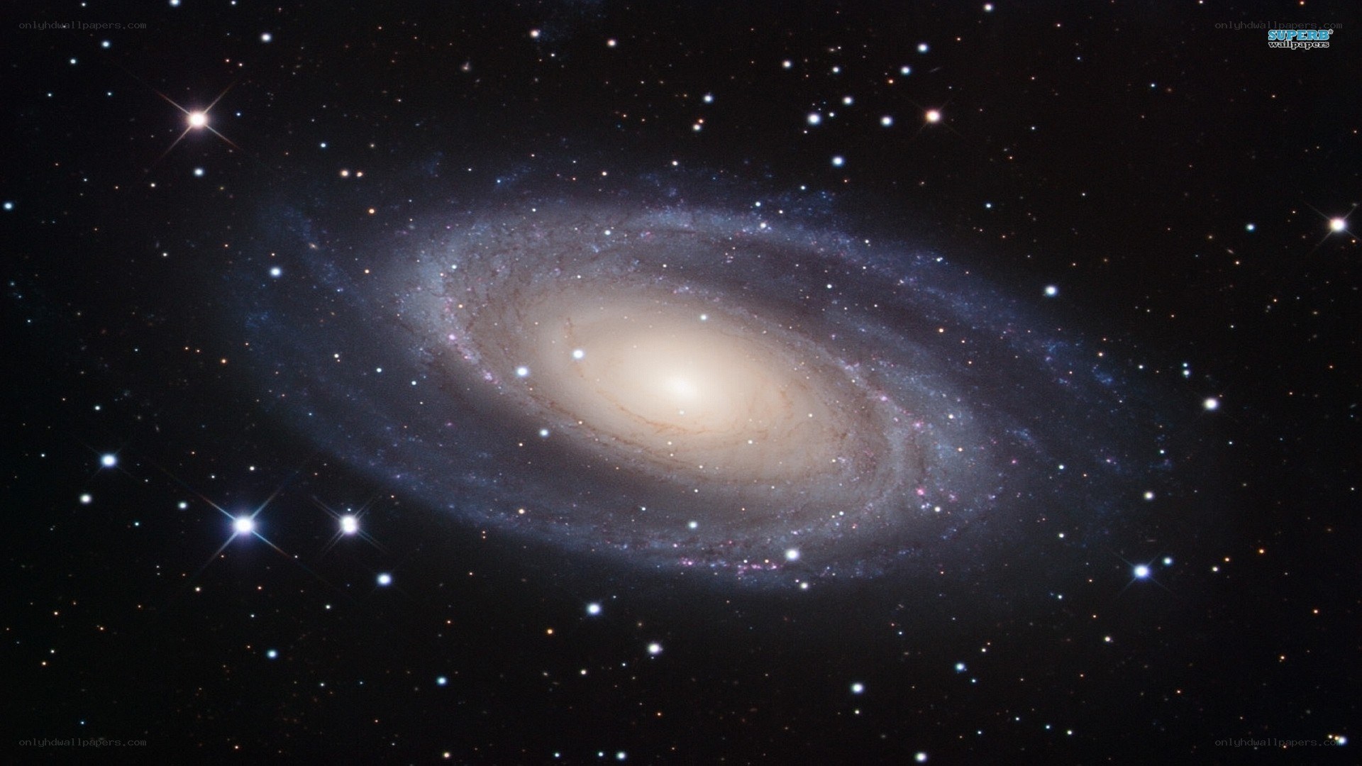 Spiral galaxy in deep space