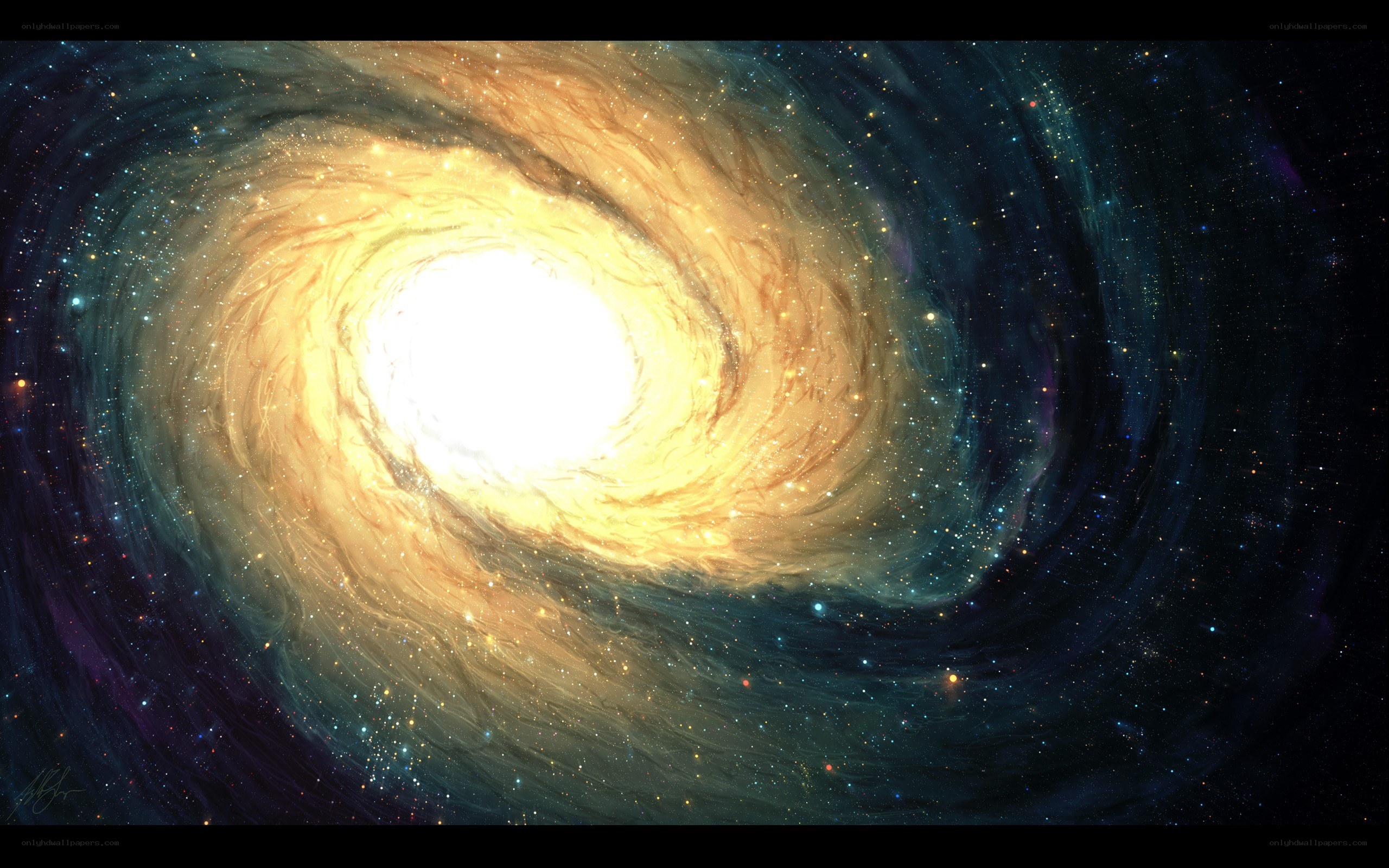 Spiral galaxy in deep space