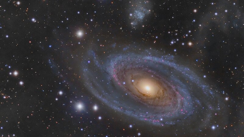Spiral galaxy in deep space