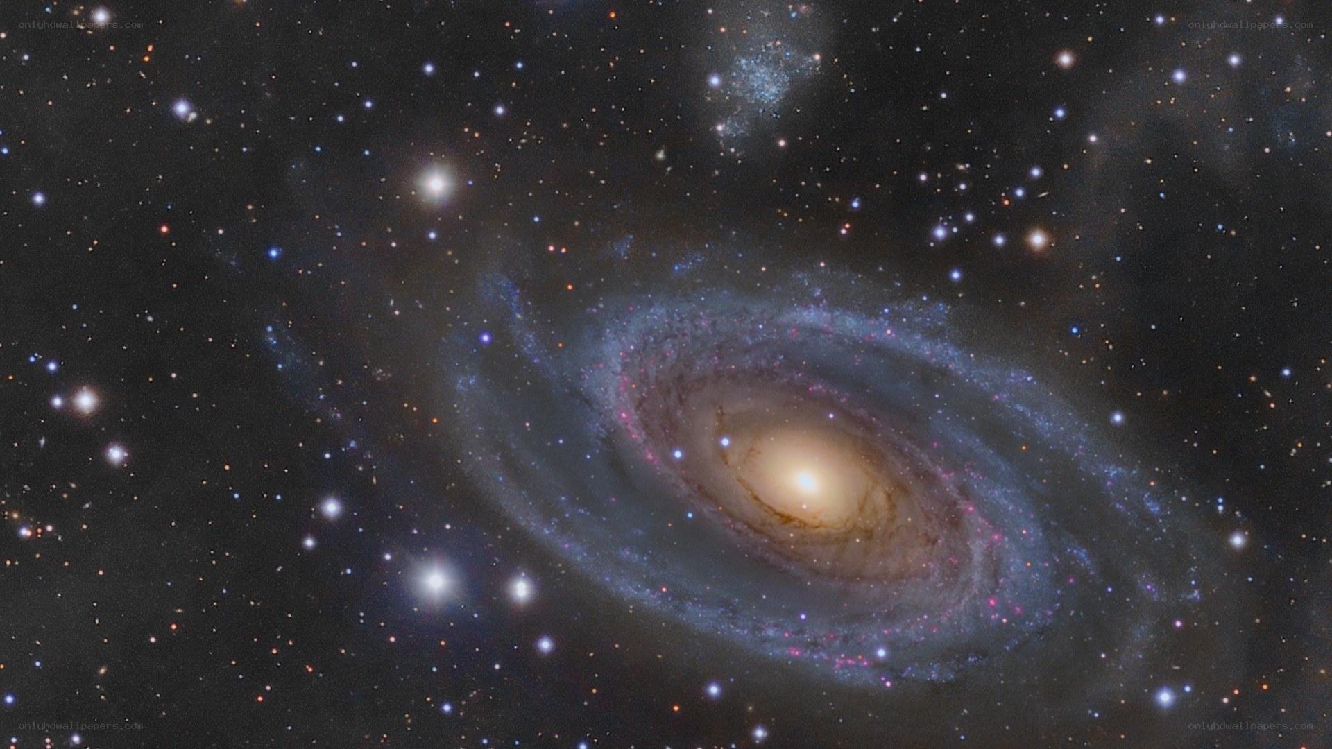 Spiral galaxy in deep space