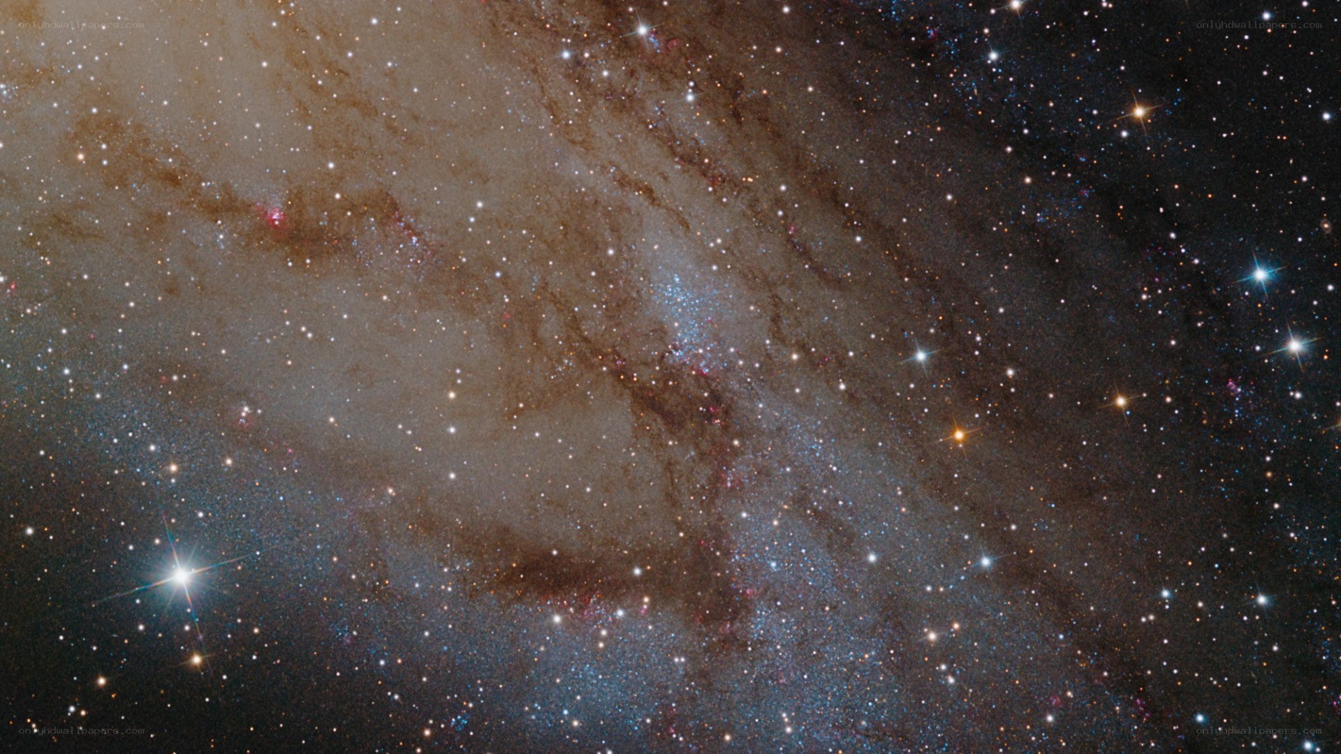 Spiral galaxy in deep space