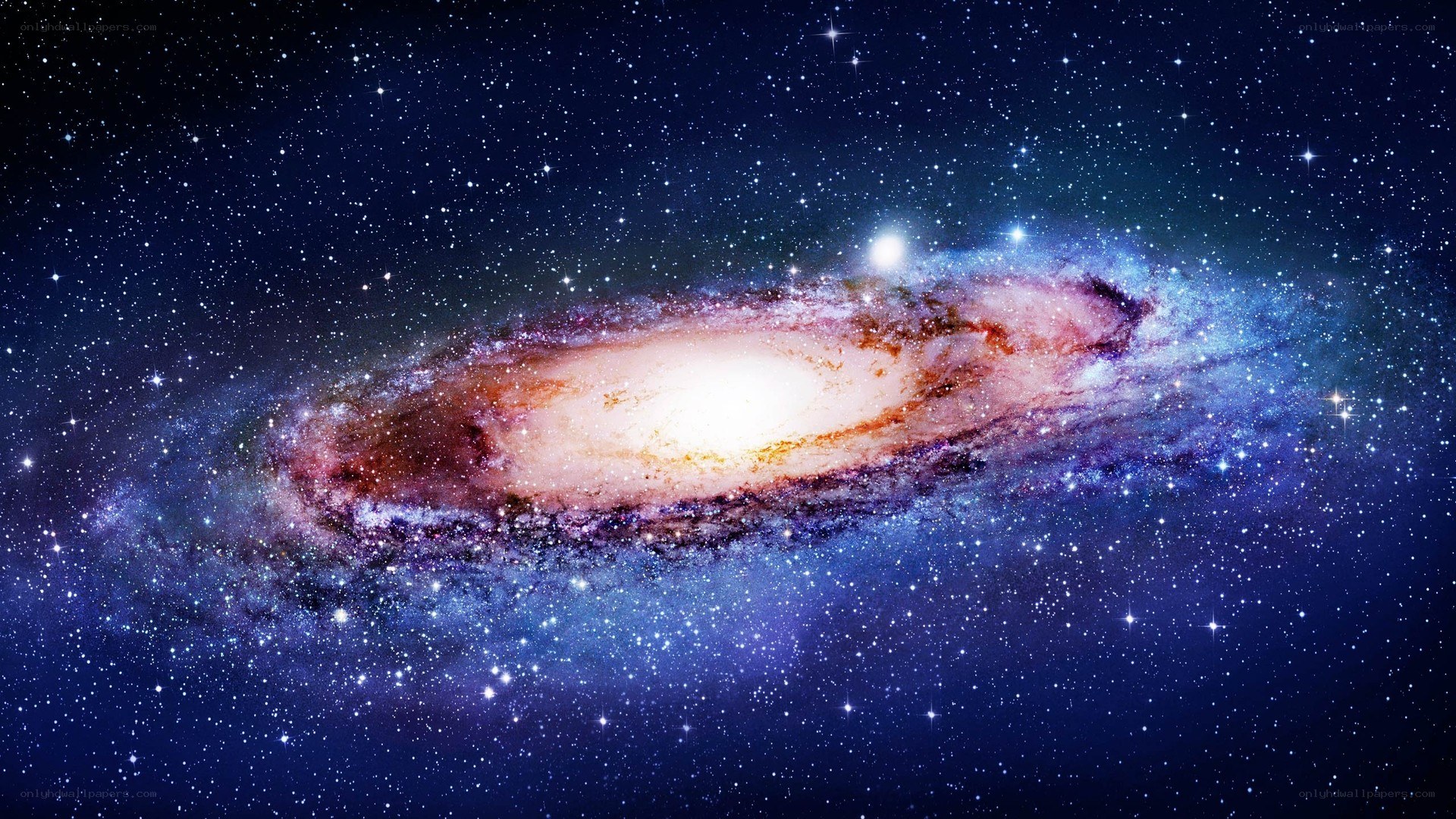 Spiral galaxy in deep space