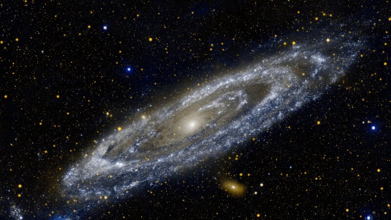 Spiral galaxy in deep space