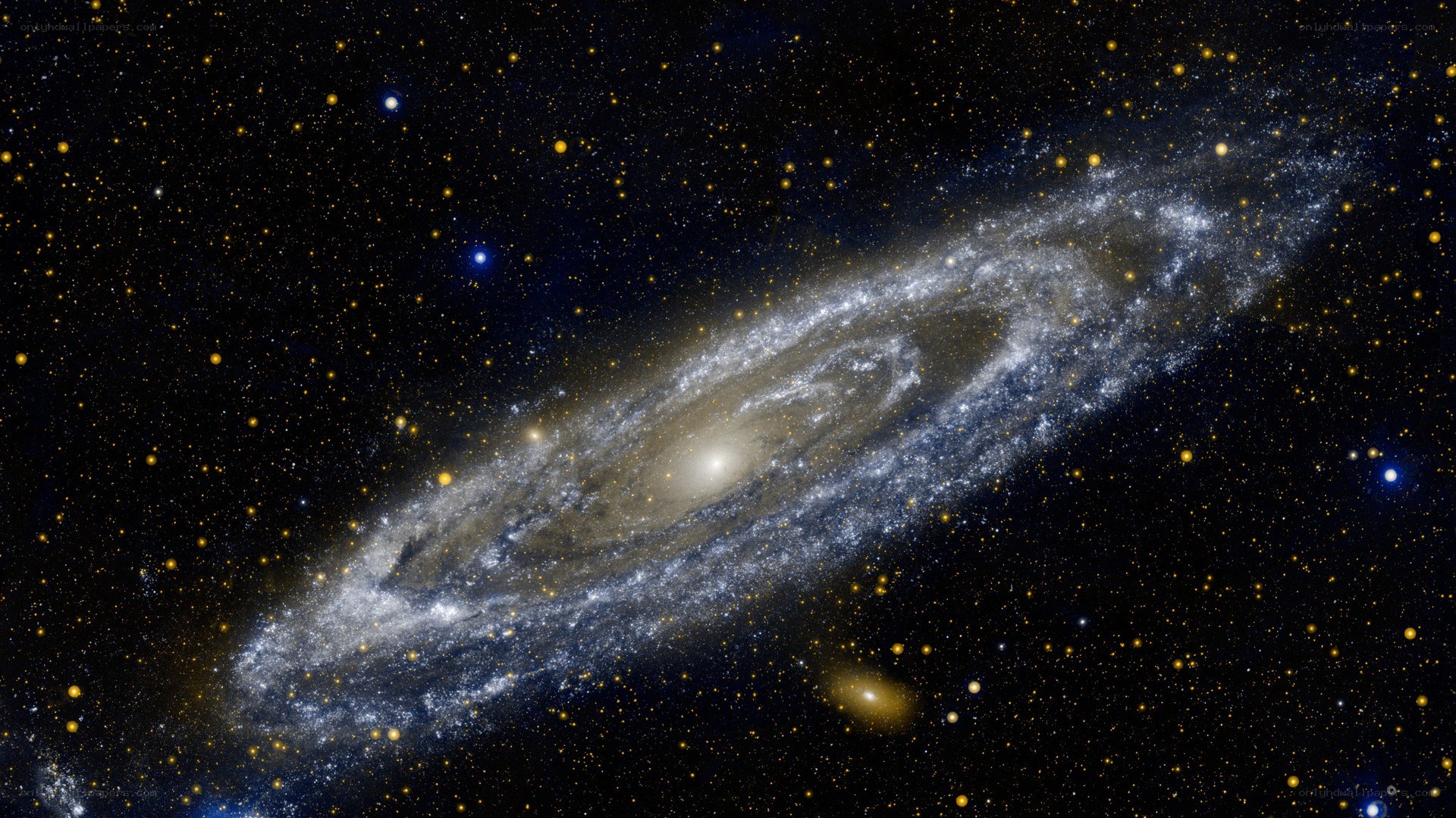 Spiral galaxy in deep space