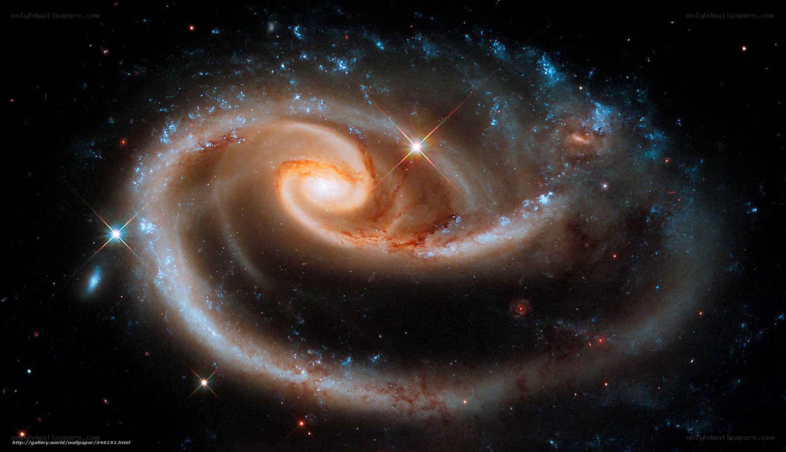 Spiral galaxy in deep space