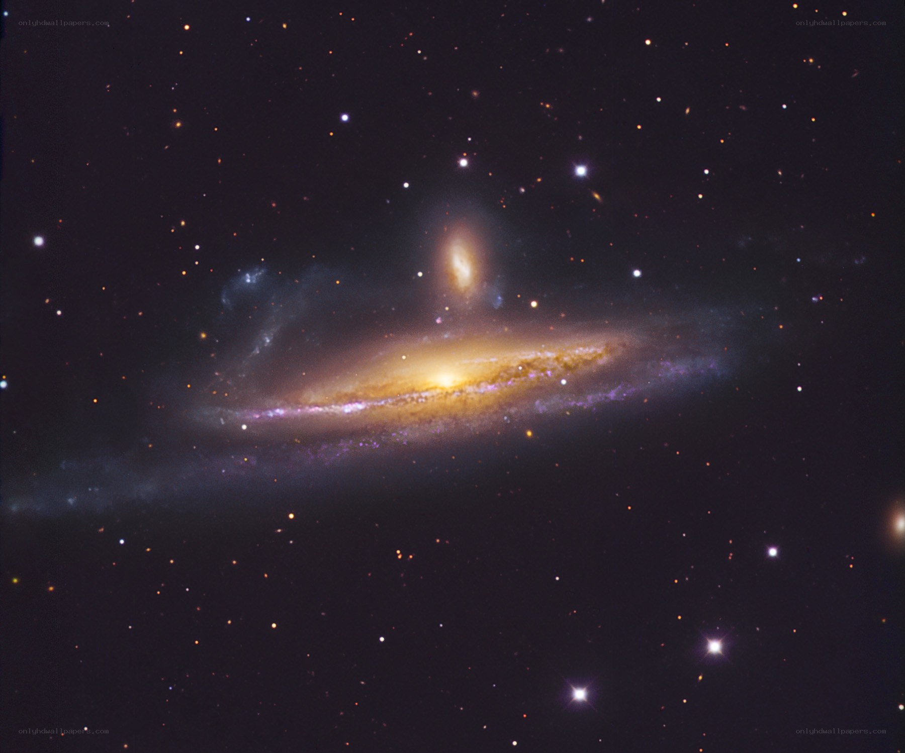 Spiral galaxy in deep space