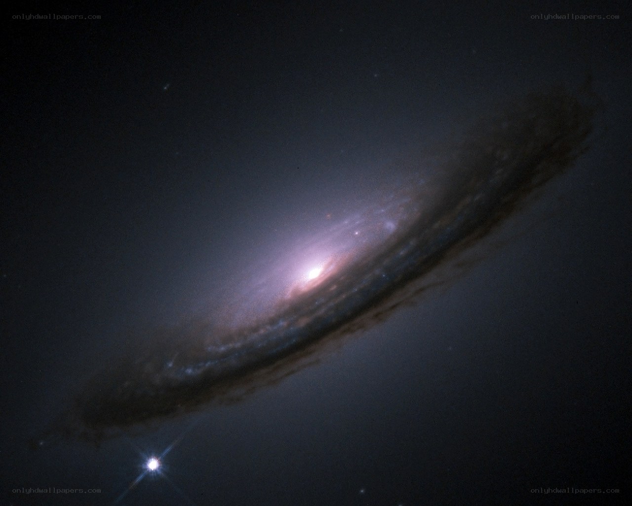 Spiral galaxy in deep space