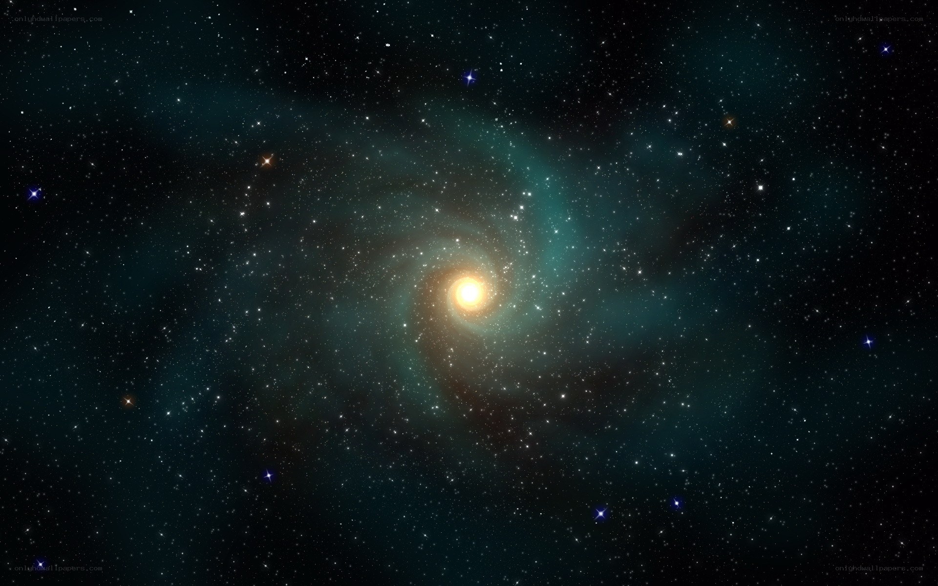 spiral galaxy in deep space