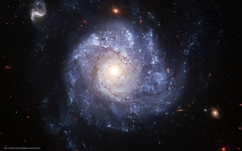 Spiral galaxy in deep space