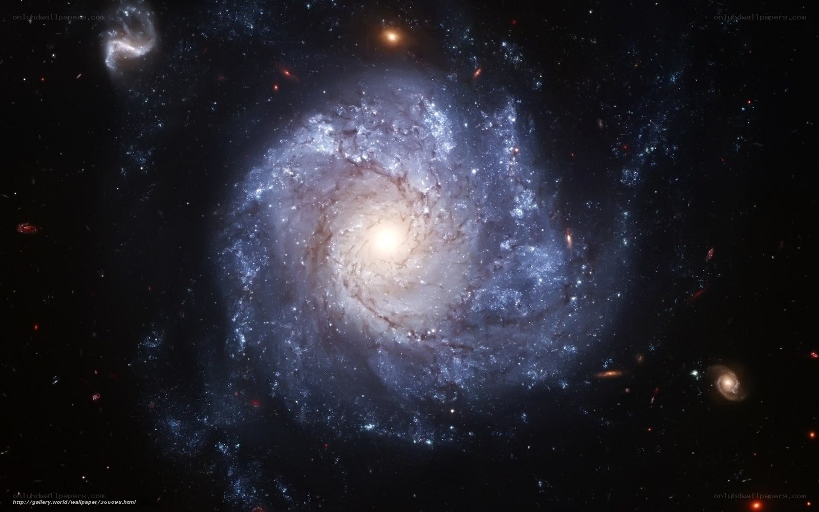 Spiral galaxy in deep space