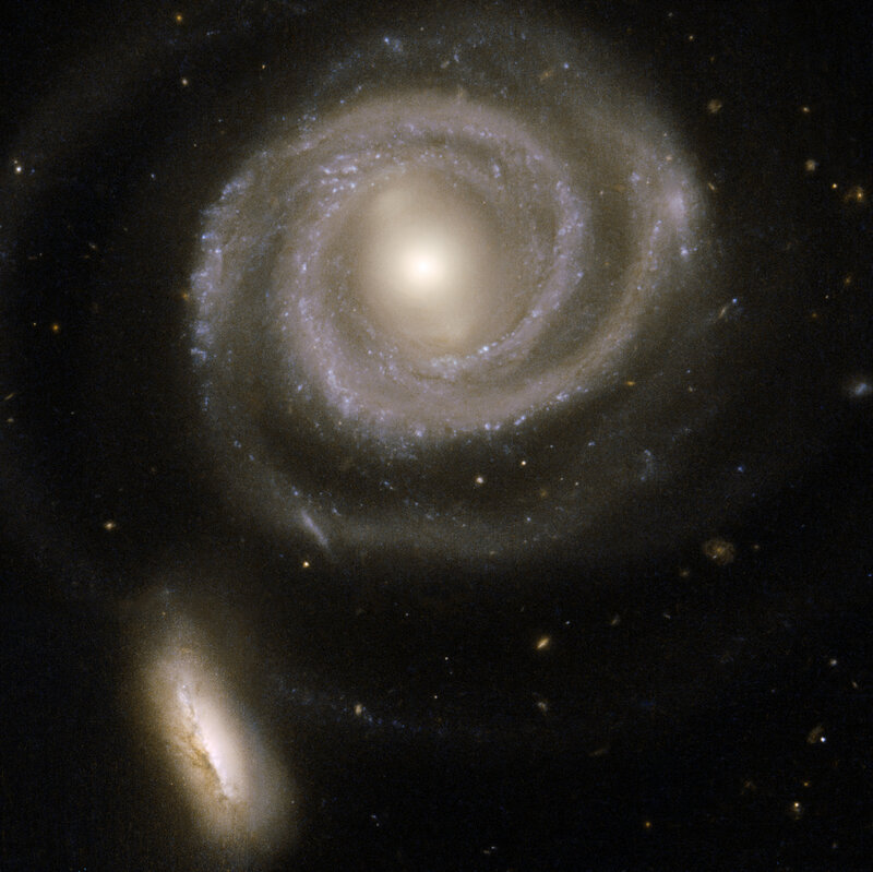 Spiral galaxy in deep space