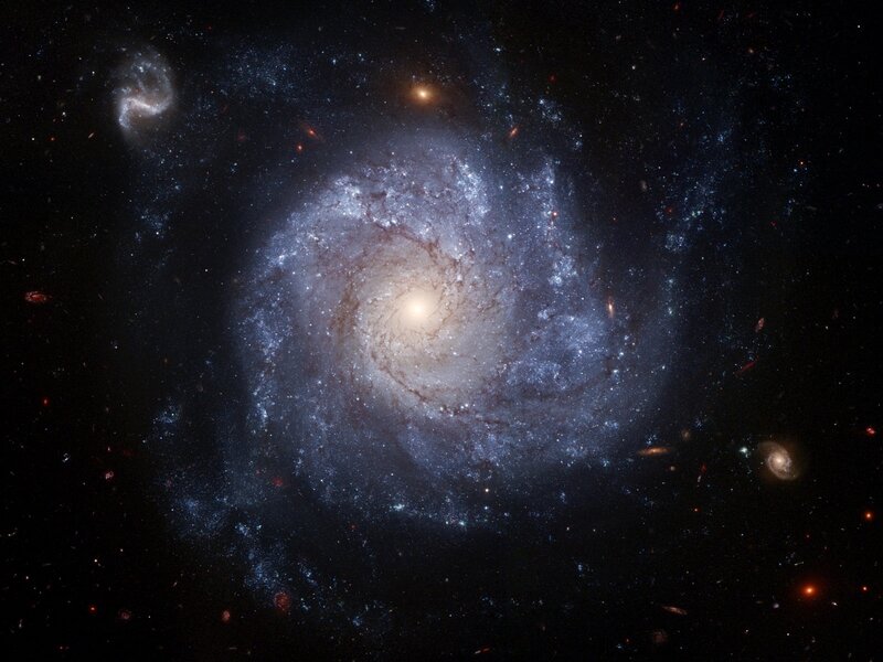 Spiral galaxy in deep space
