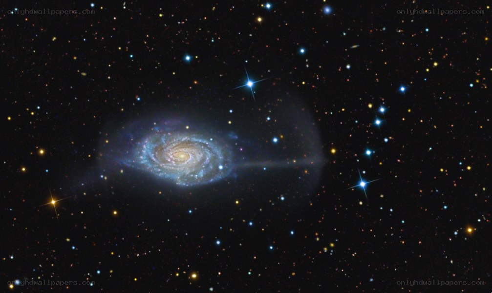 Spiral galaxy in deep space
