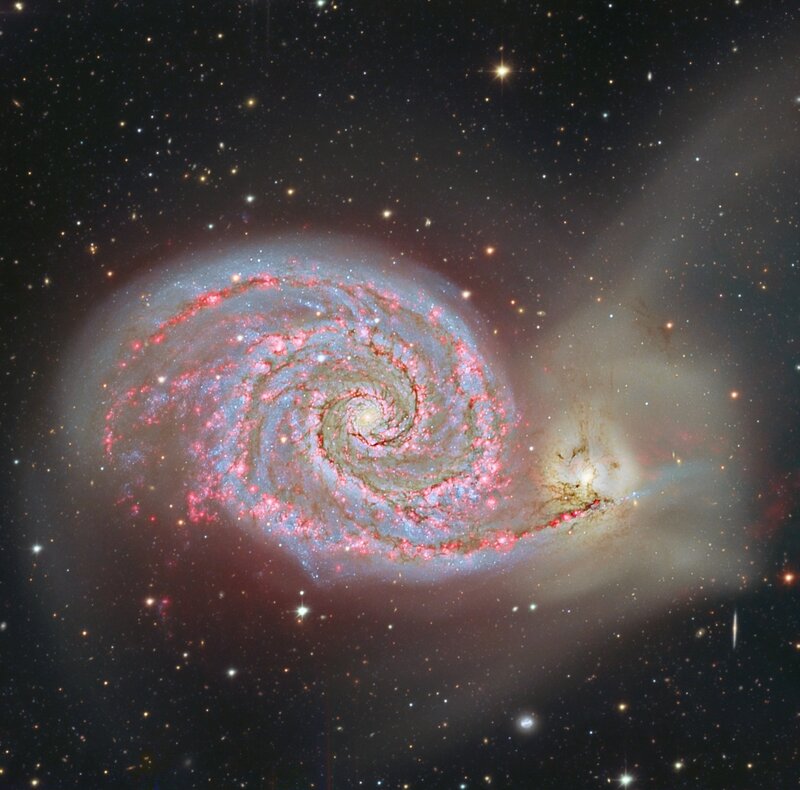 Spiral galaxy in deep space