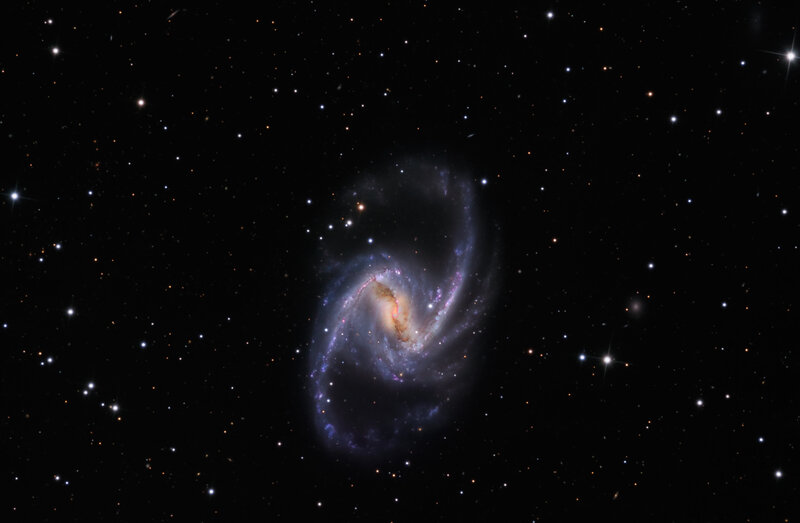 Spiral galaxy in deep space