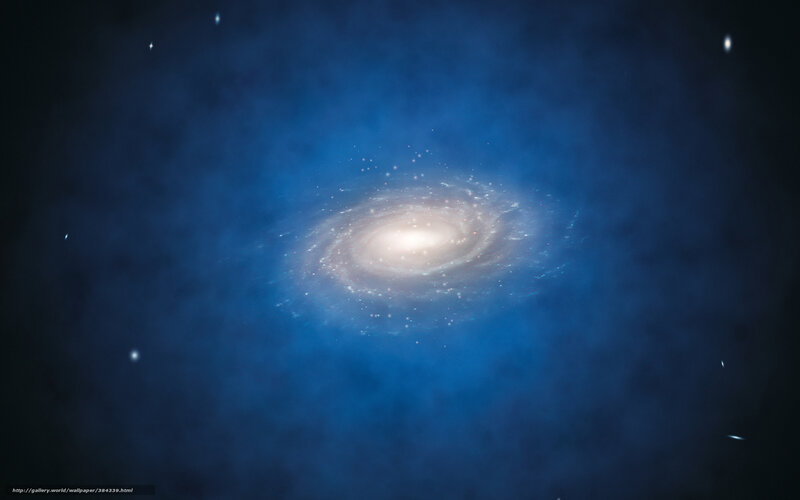 Spiral galaxy in deep space