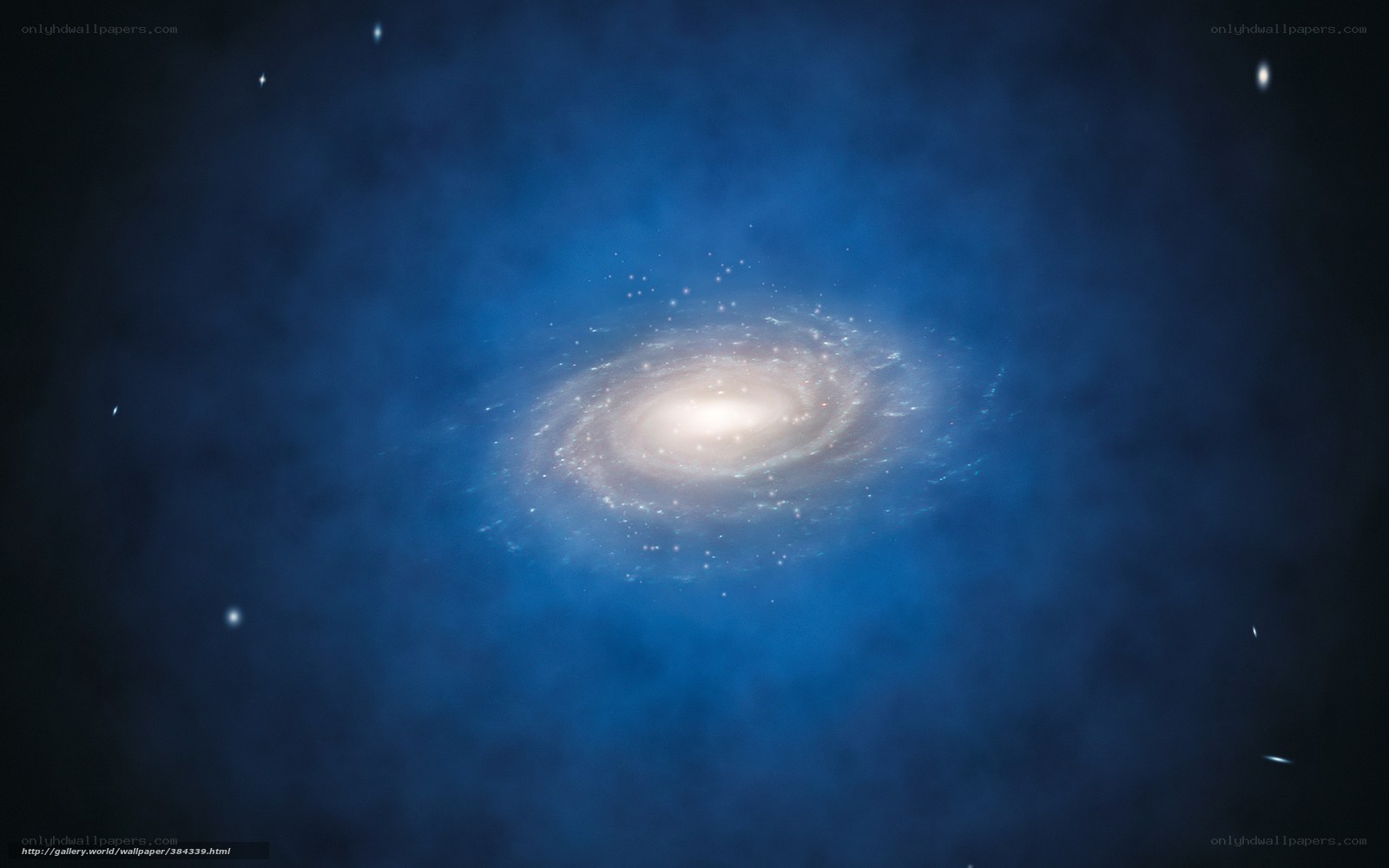 Spiral galaxy in deep space