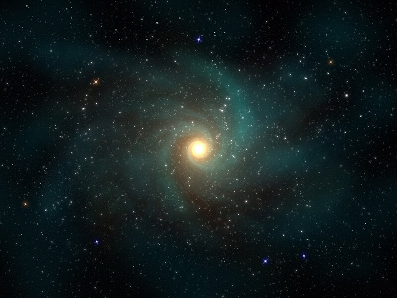 Spiral galaxy in deep space