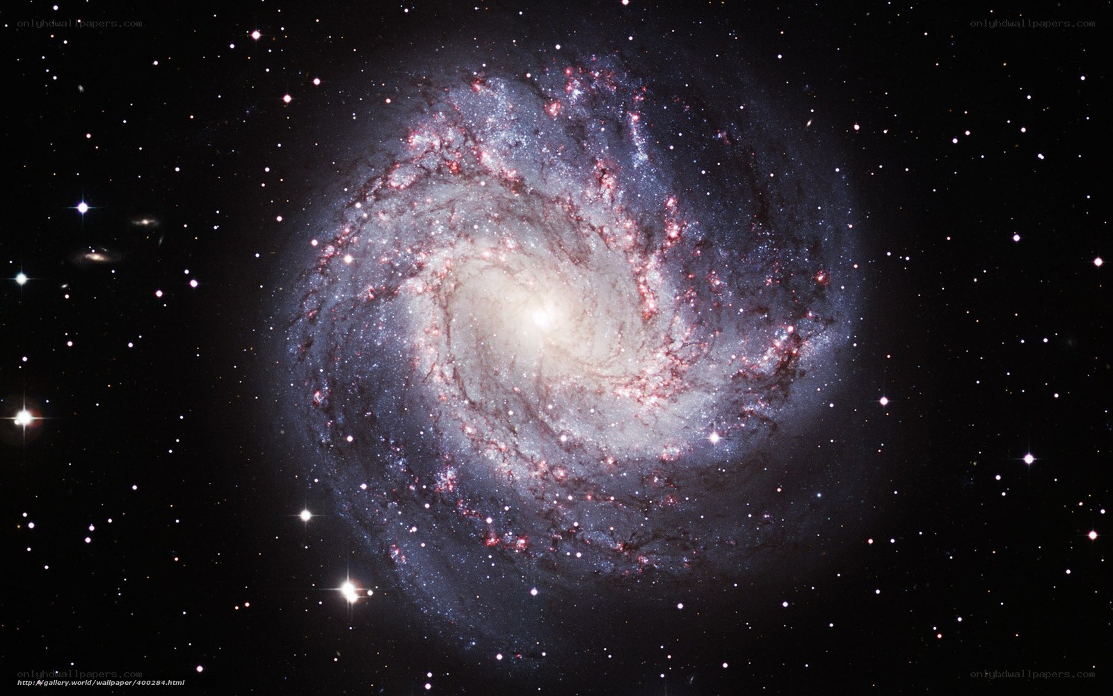 Spiral galaxy in deep space