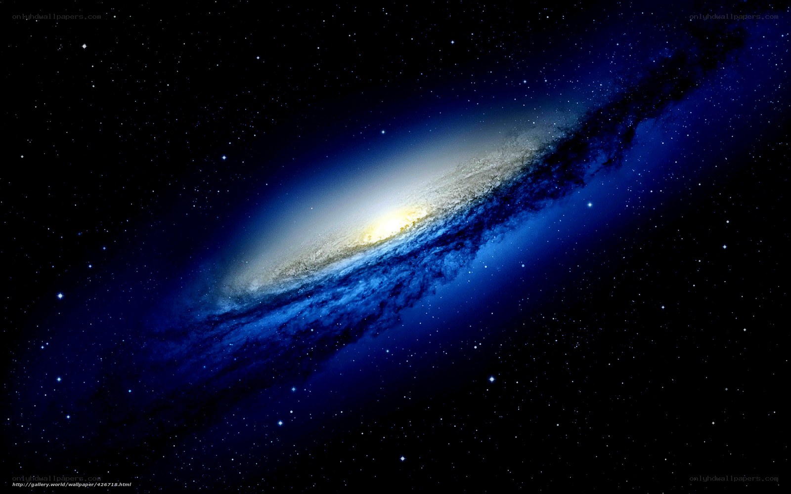 Spiral galaxy in deep space