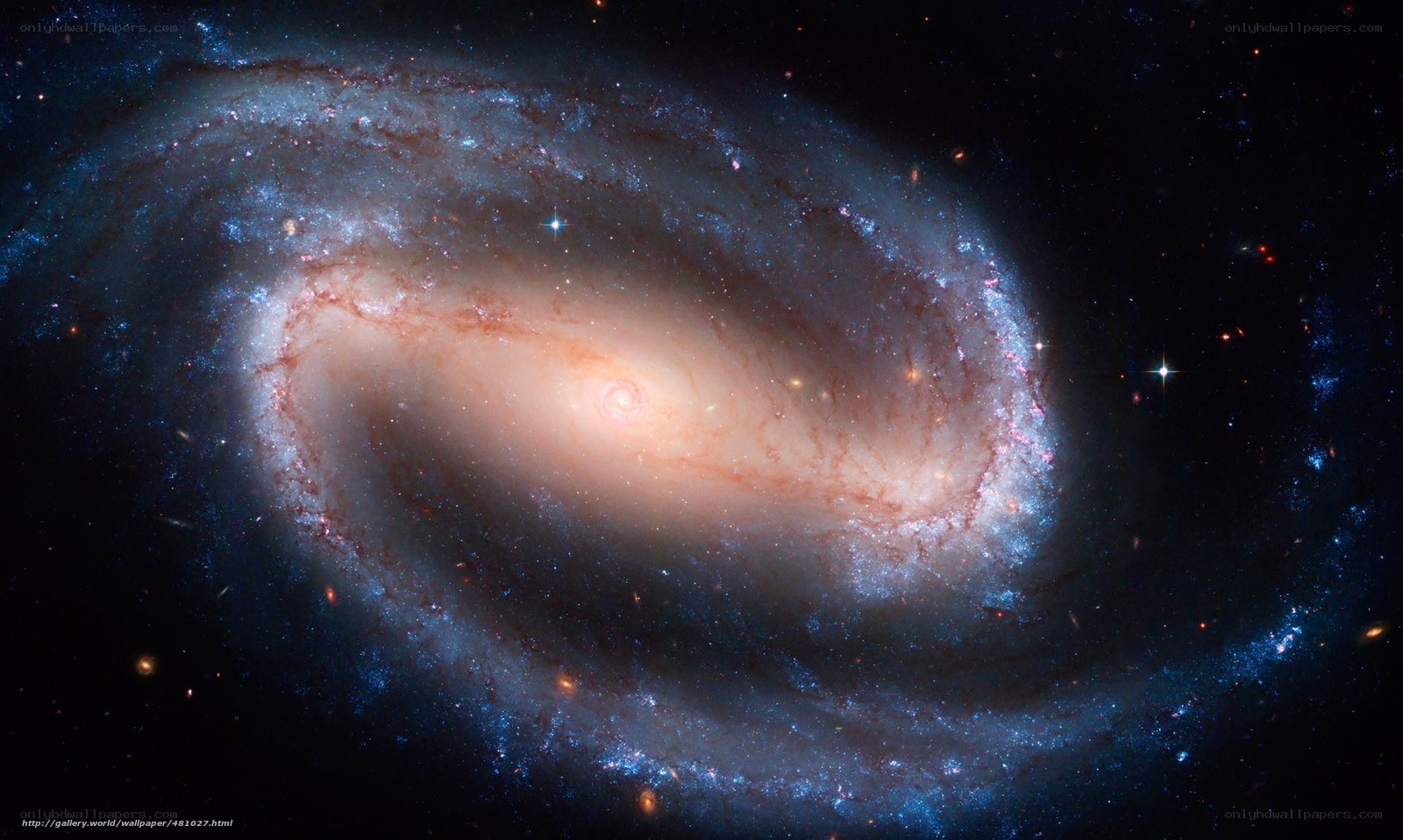 Spiral galaxy in deep space