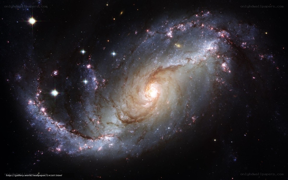 Spiral galaxy in deep space