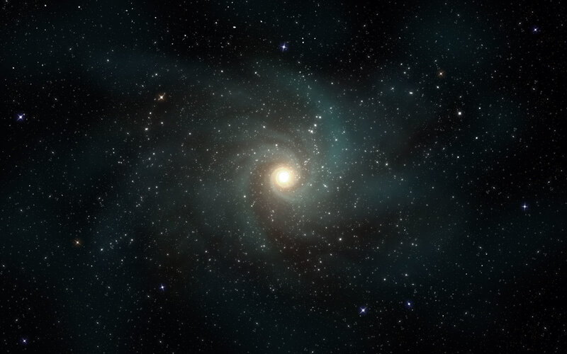 Spiral galaxy in deep space