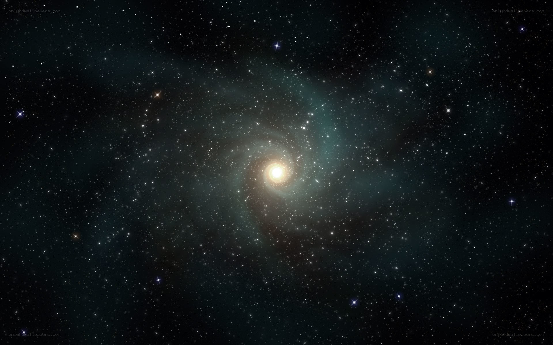 Spiral galaxy in deep space