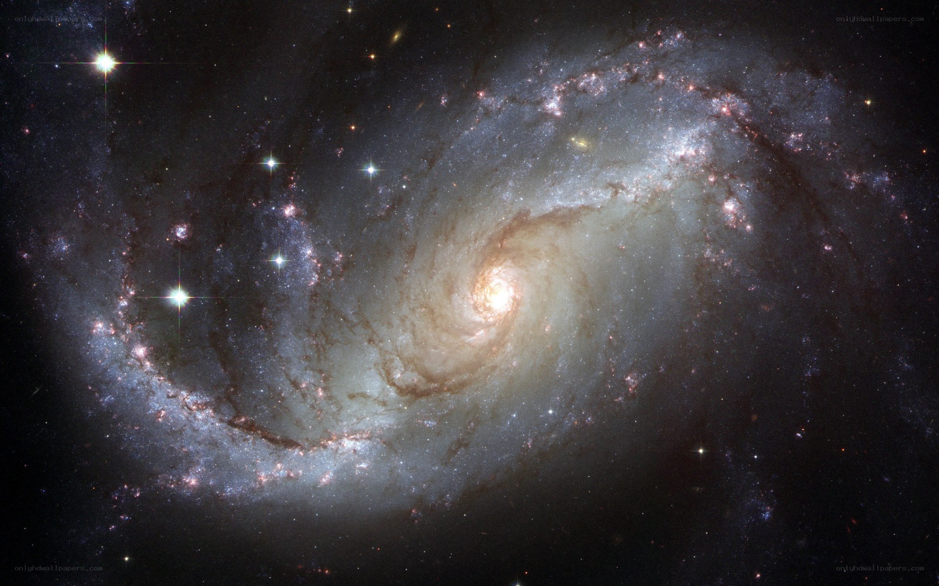 Spiral galaxy in deep space