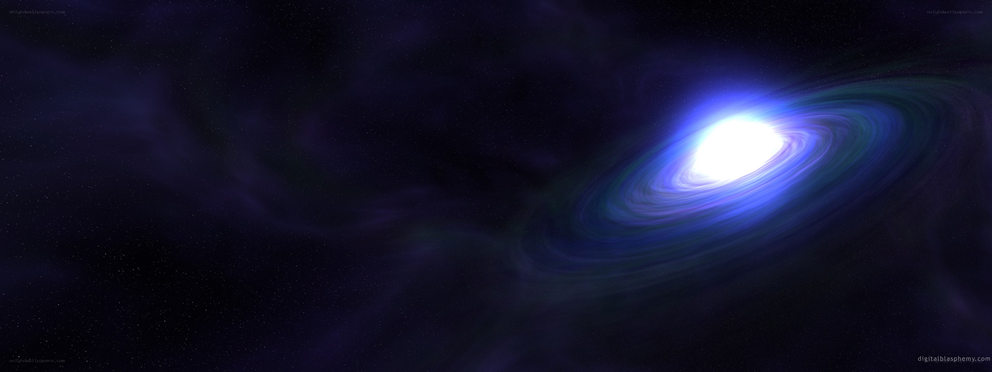 Spiral galaxy in deep space