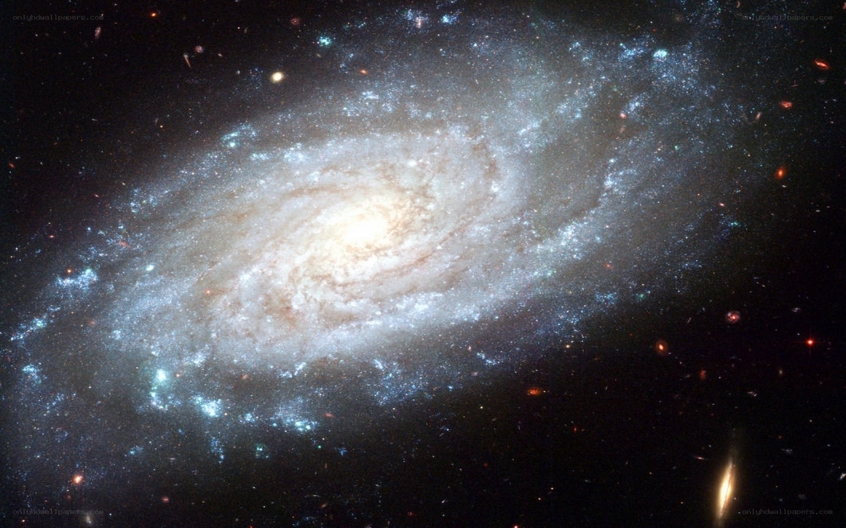 Spiral galaxy in deep space