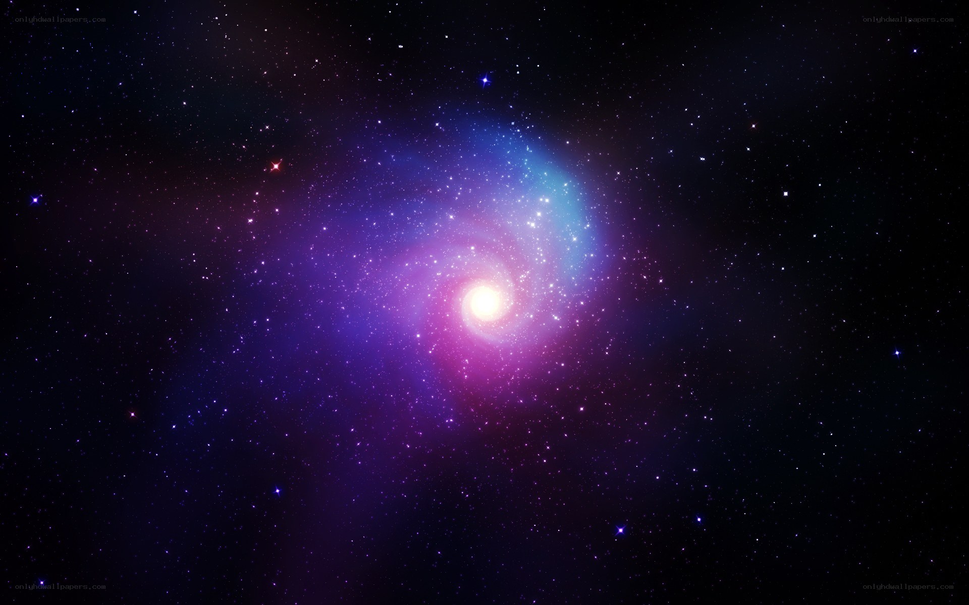 Spiral galaxy in deep space