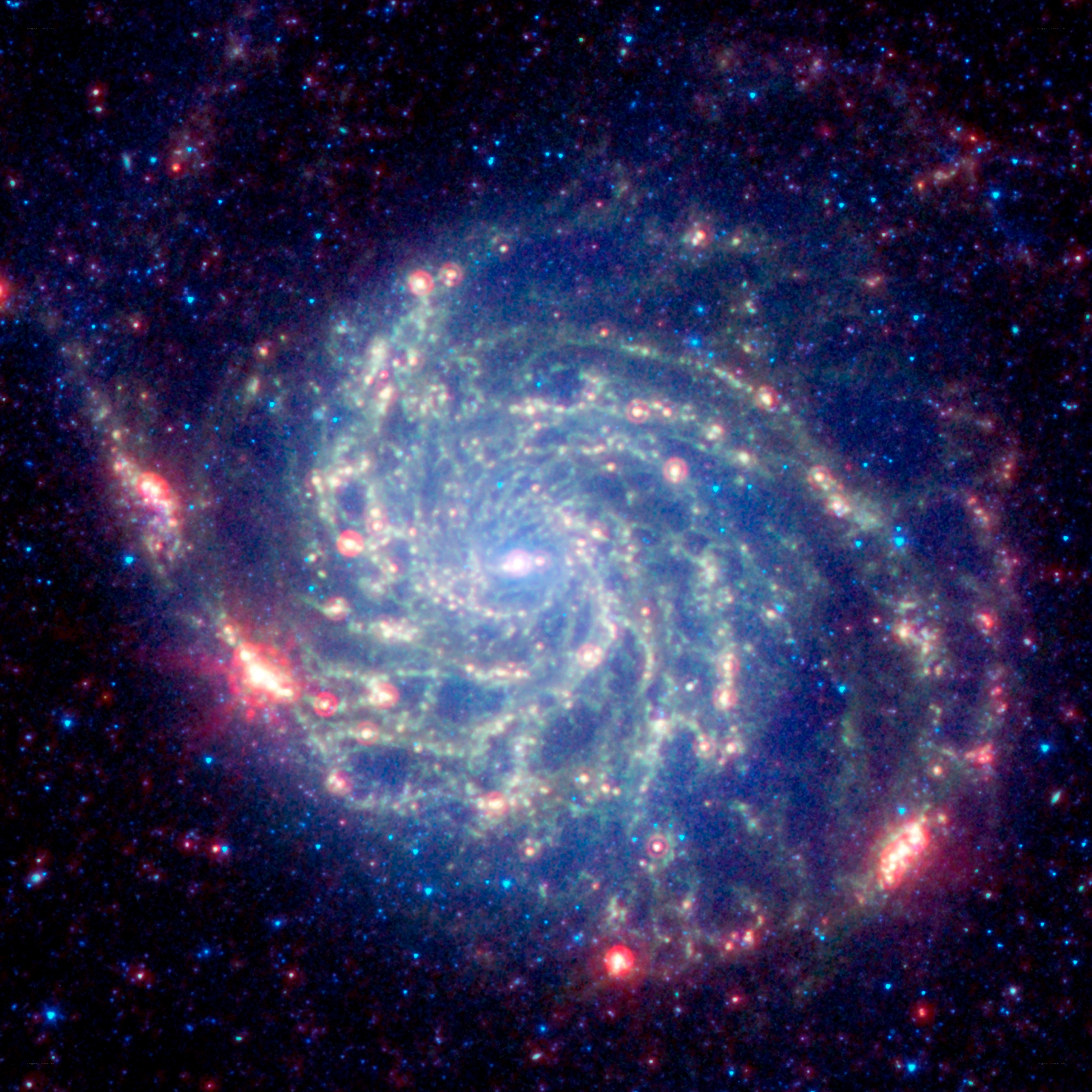 Spiral galaxy in deep space