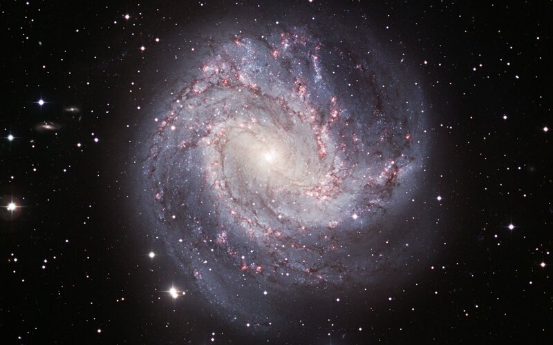 Spiral galaxy in deep space