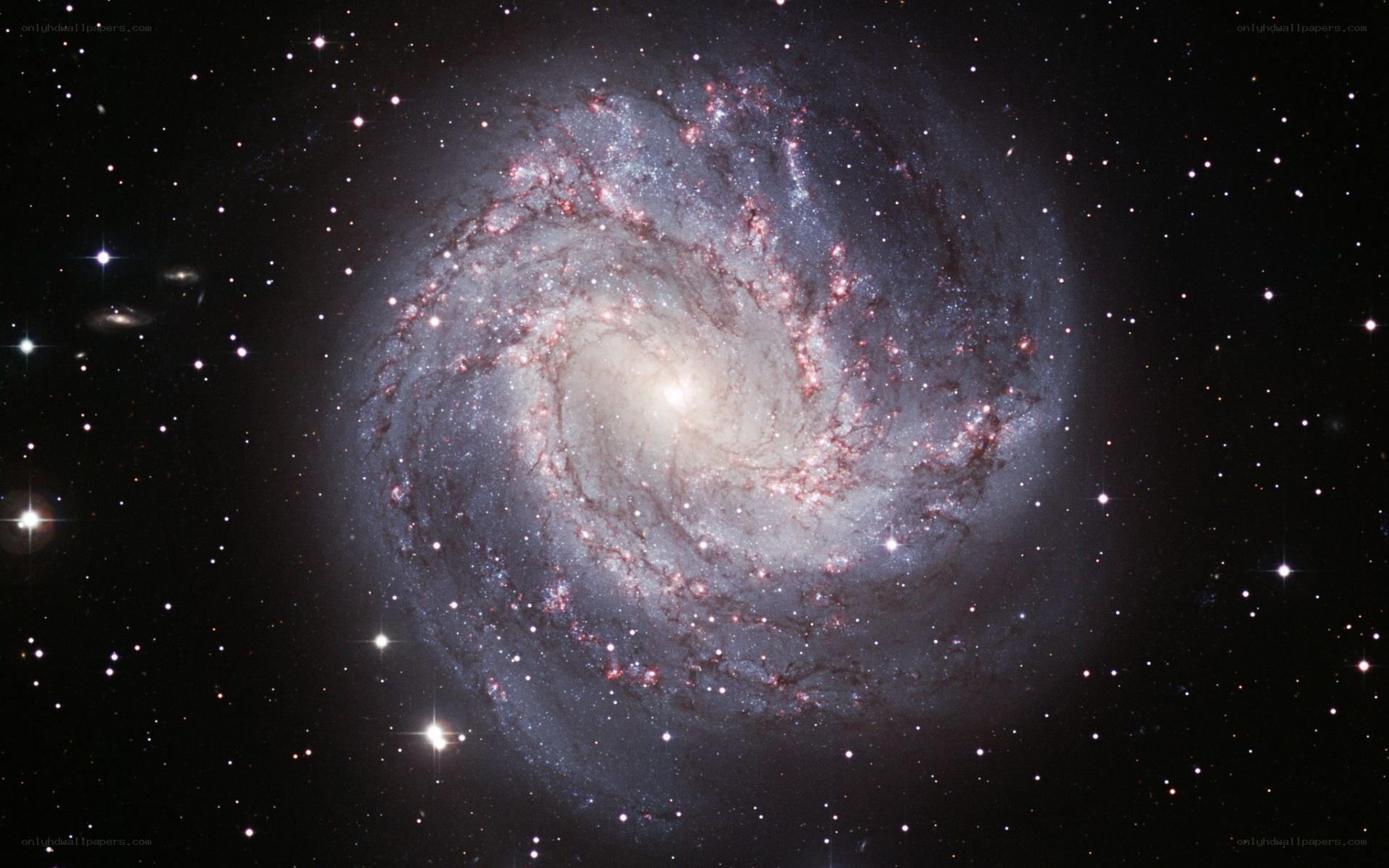 Spiral galaxy in deep space