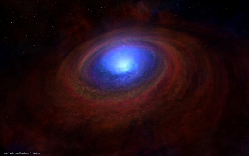 Spiral galaxy in deep space