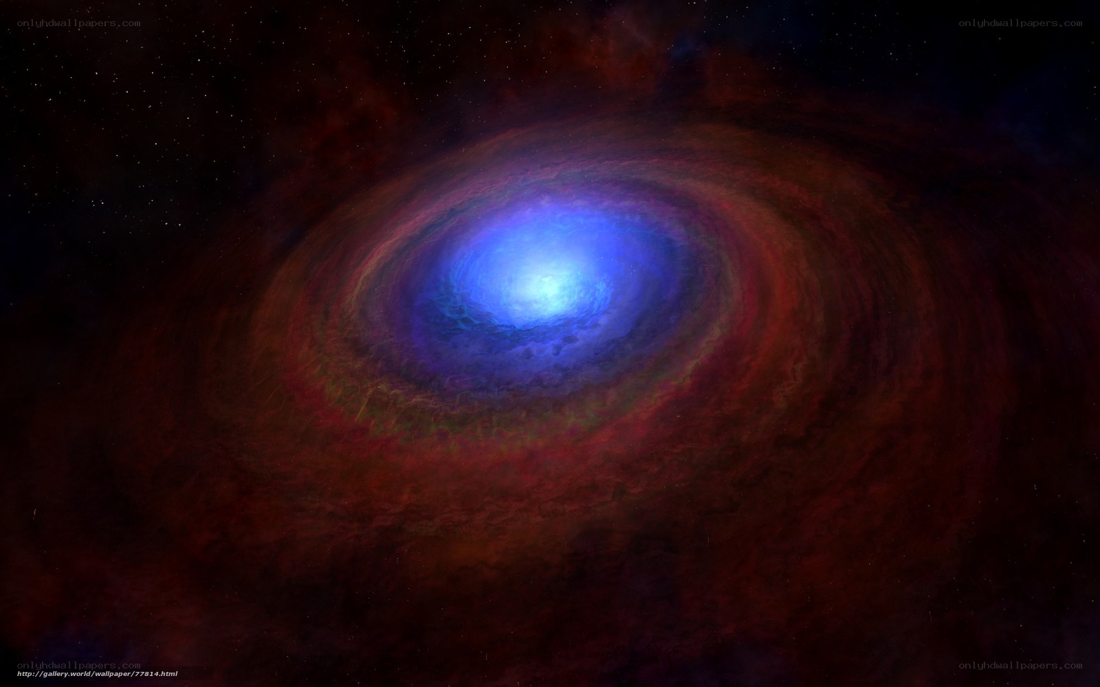 Spiral galaxy in deep space