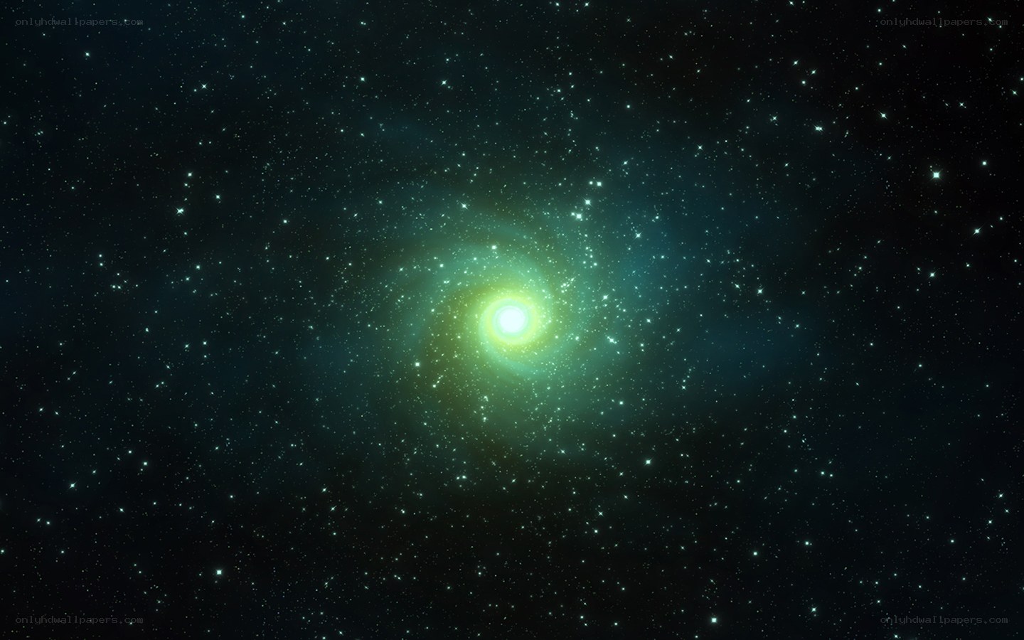 Spiral galaxy in deep space
