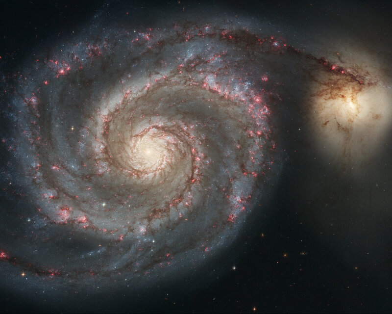Spiral galaxy in deep space