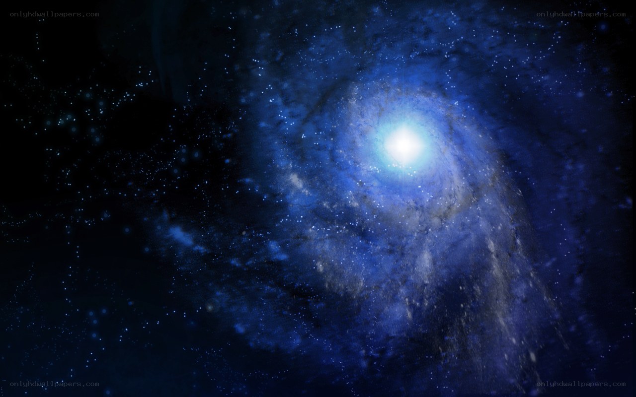Spiral galaxy in deep space