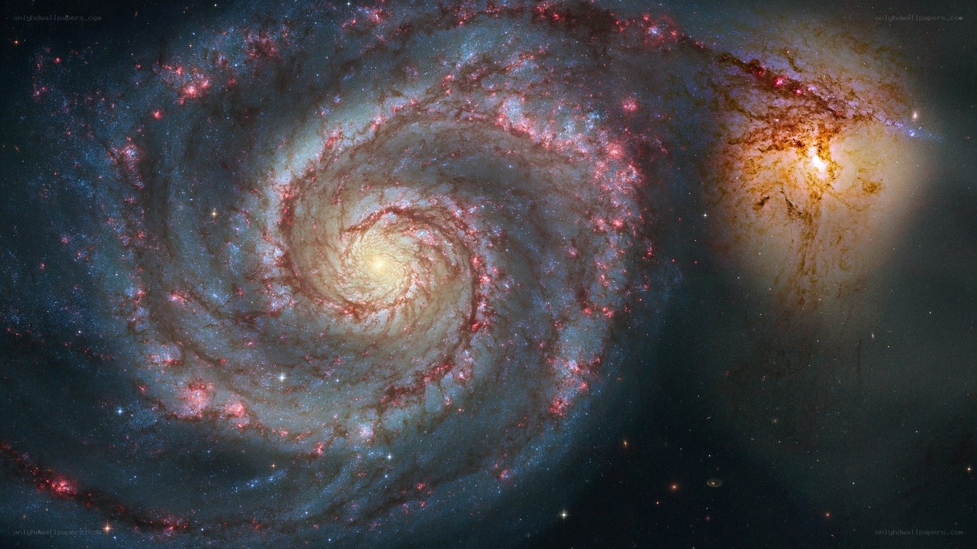 Spiral galaxy in deep space