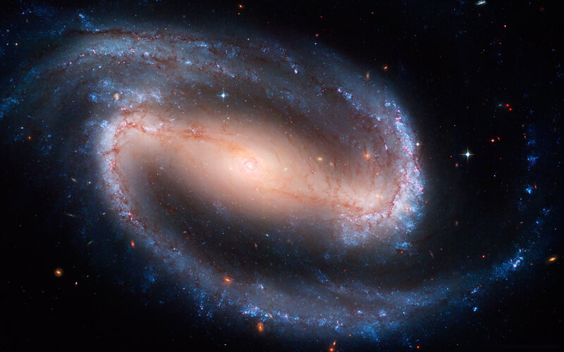 Spiral galaxy in deep space