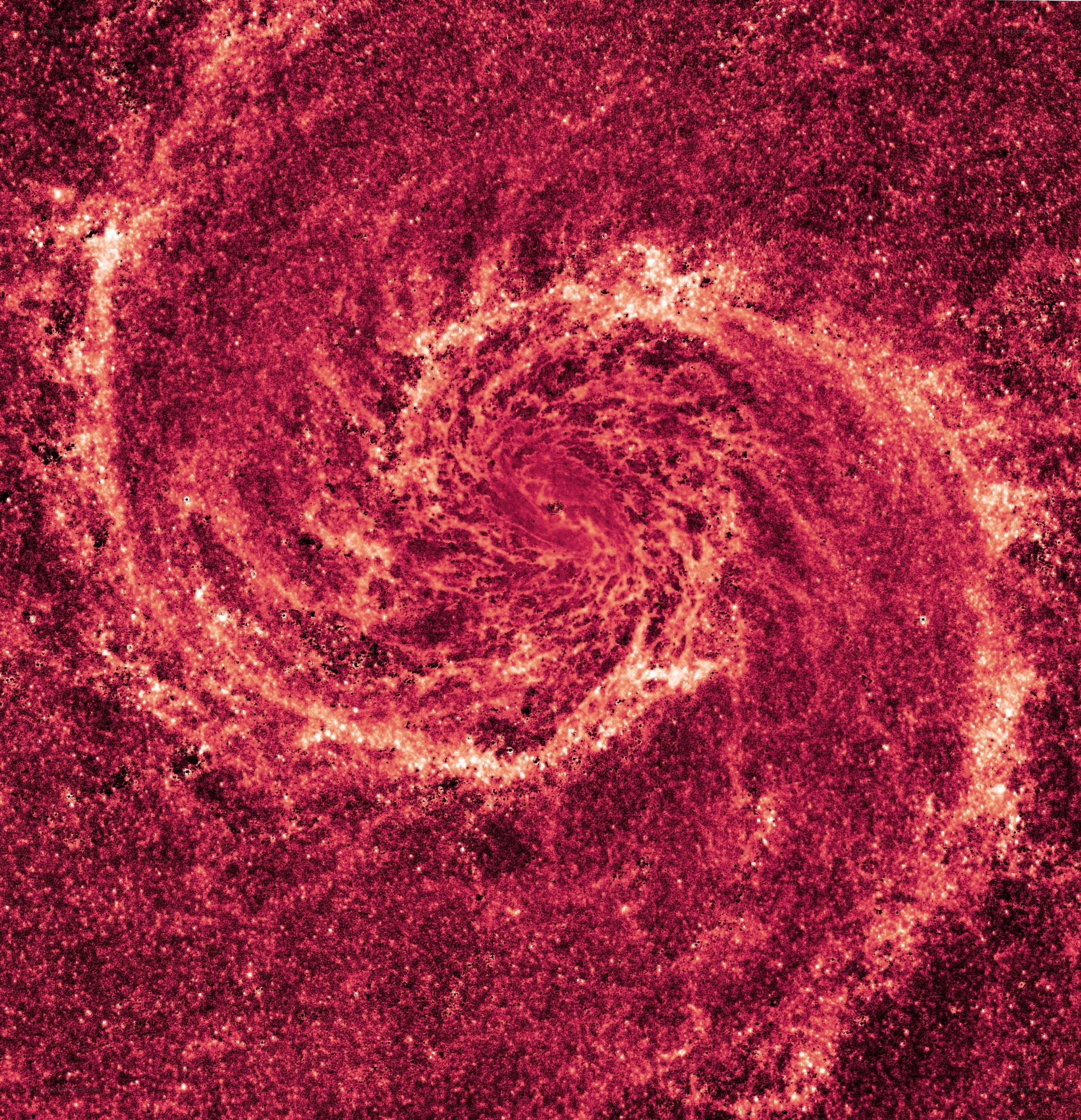 Spiral galaxy in red light