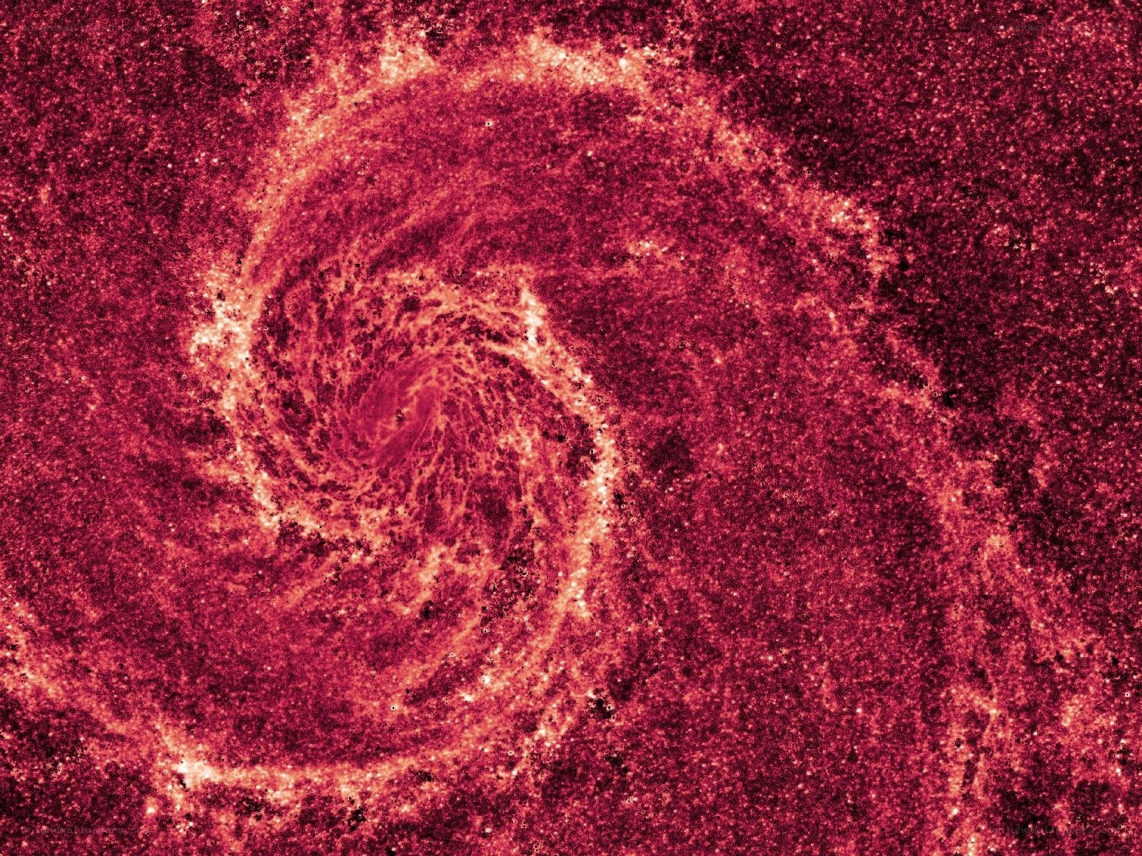 Spiral galaxy in red light